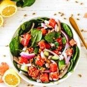 Watermelon Salad with Honey-lemon Dressing