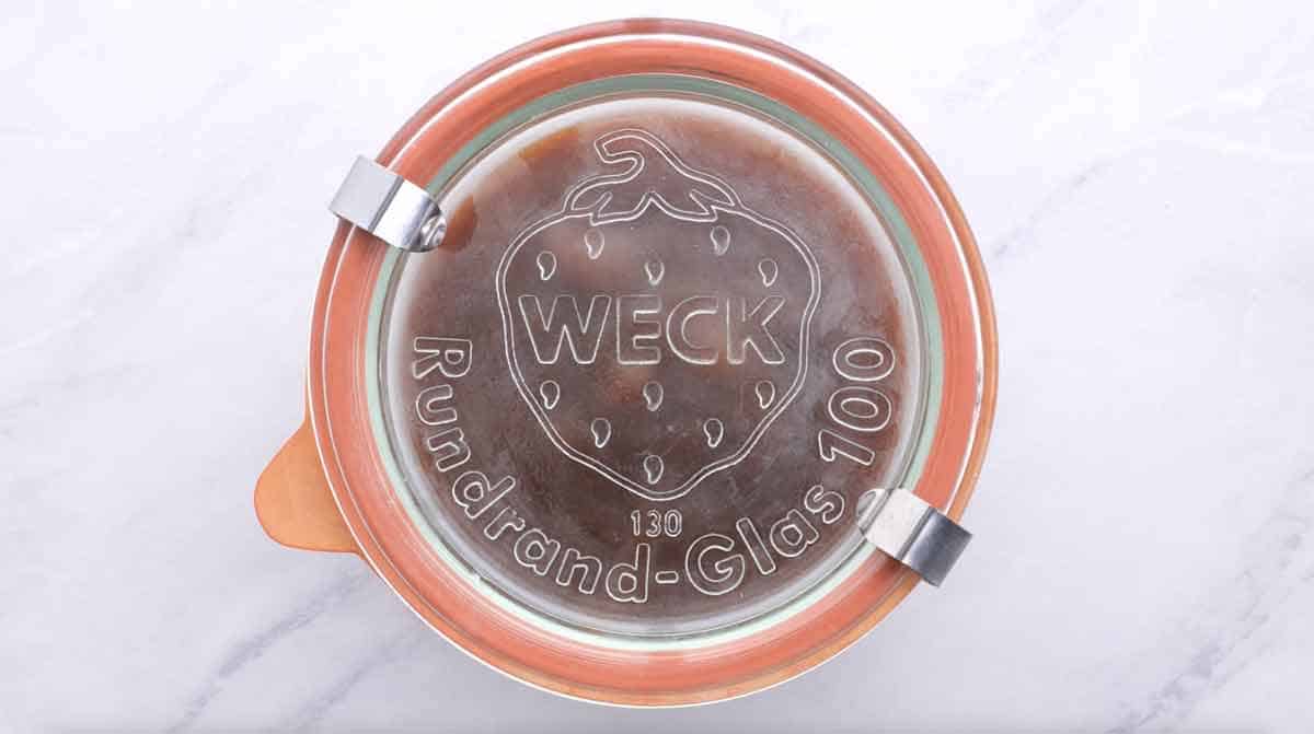 Weck Glass Jar with Rubber Seal for Sauce