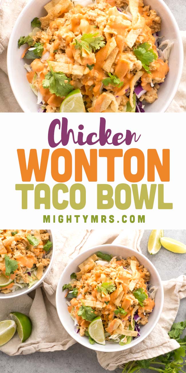 Chicken Wonton Taco Bowl