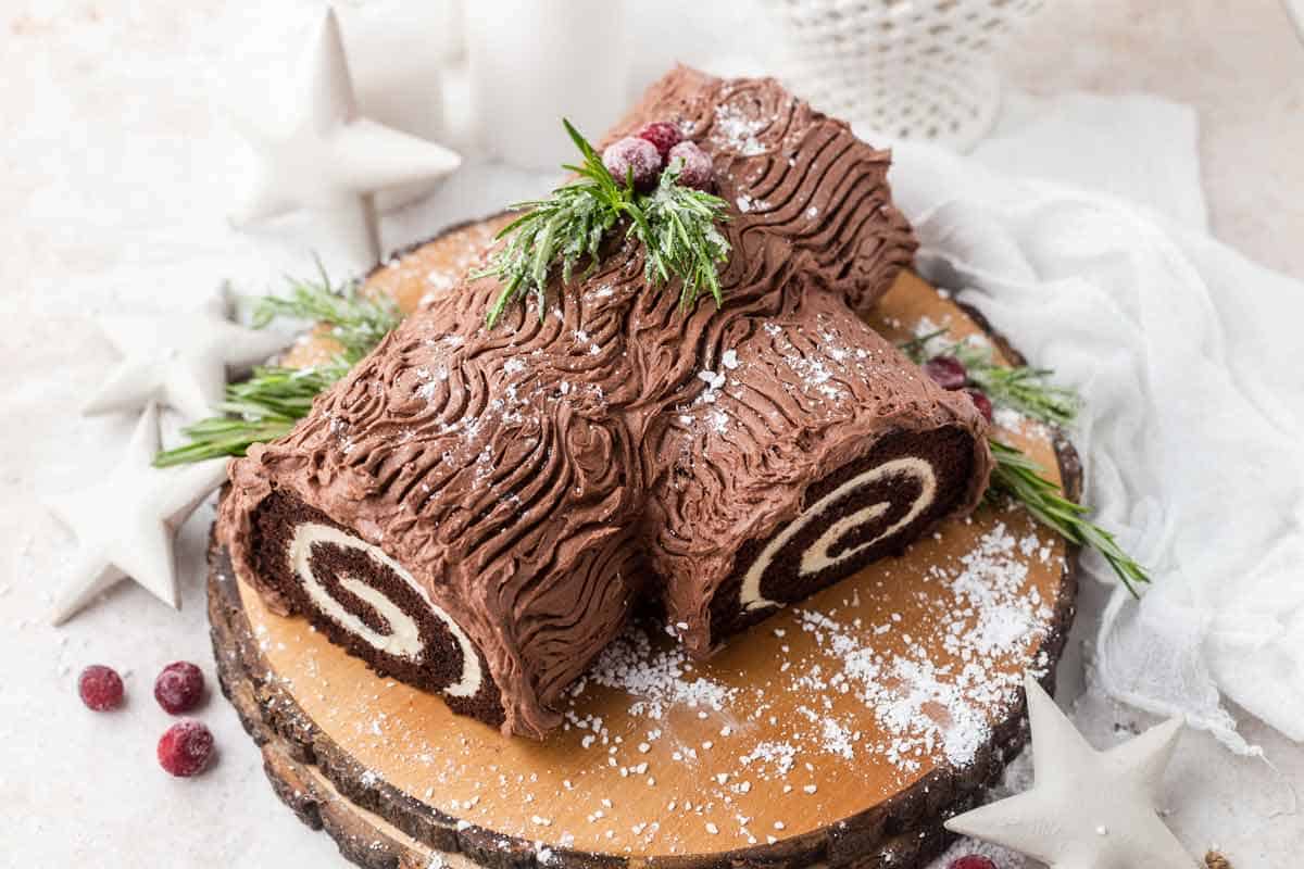 Easy Cake Mix Yule Log