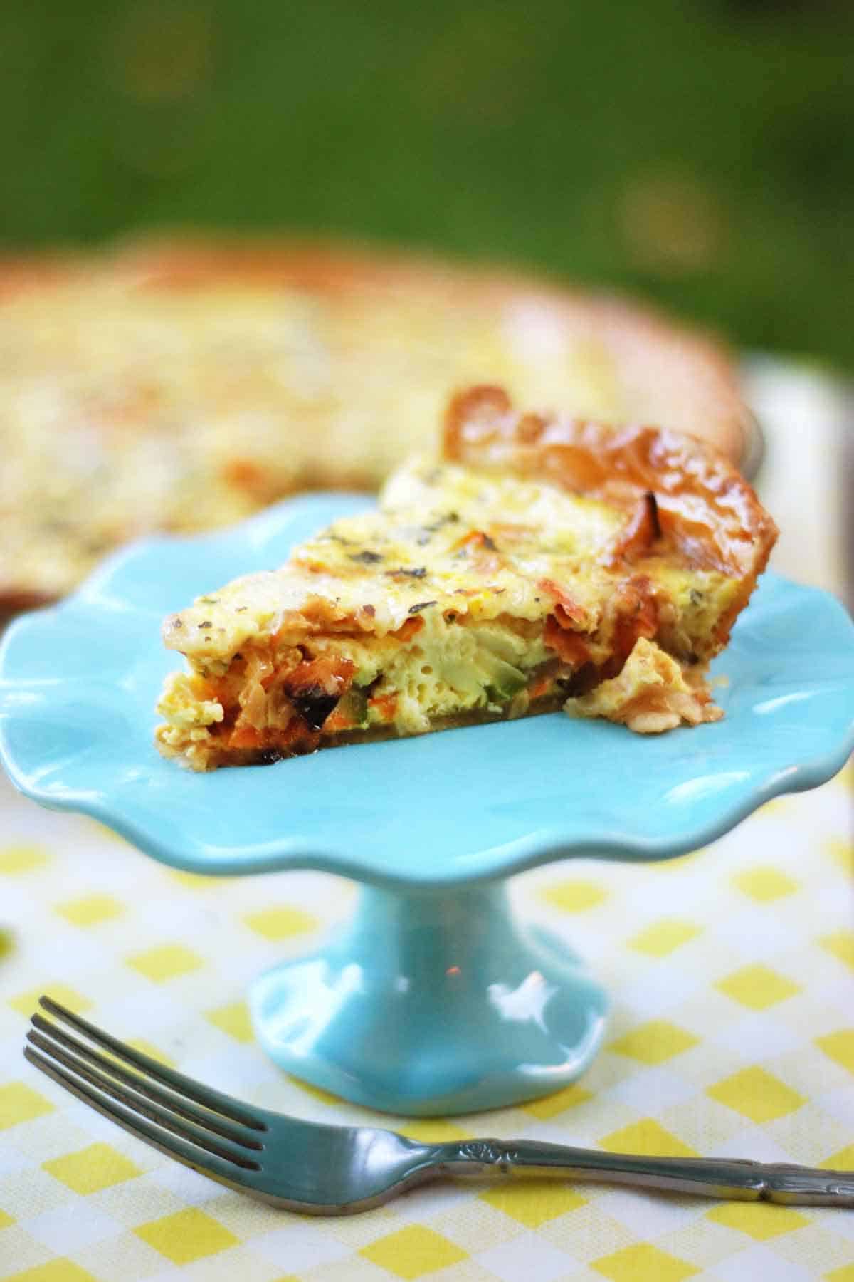 Zucchini Alfredo Quiche