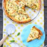 Slice of Zucchini Alfredo Quiche