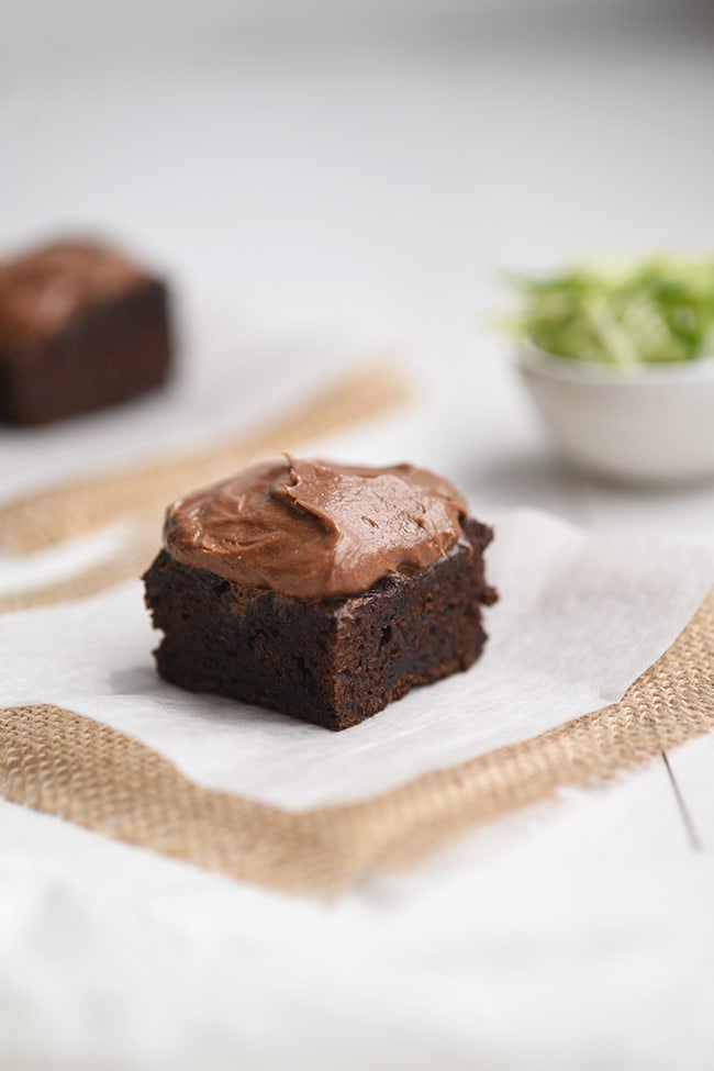 Zucchini Brownies with Chocolate Cream Cheese Frosting
