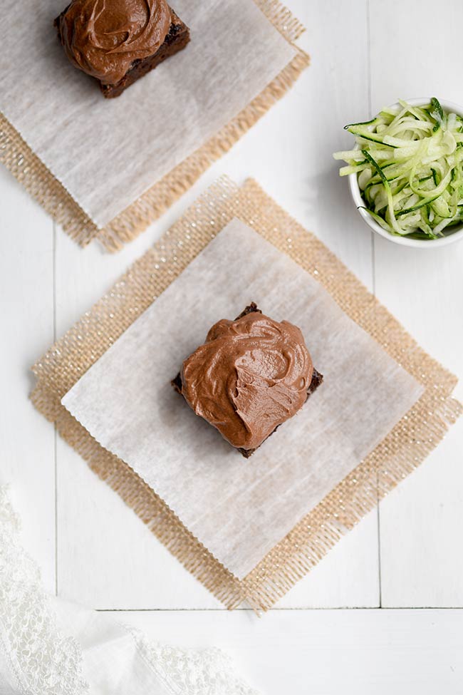 Zucchini Brownies with Chocolate Cream Cheese Frosting