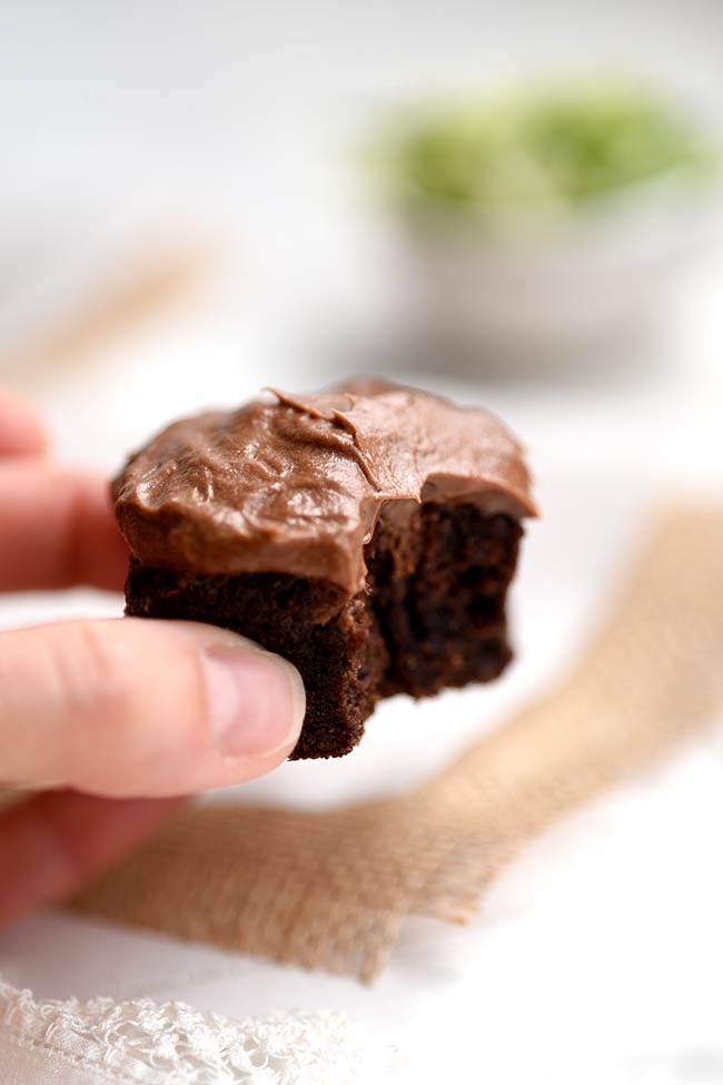 Zucchini Brownies with Chocolate Cream Cheese Frosting