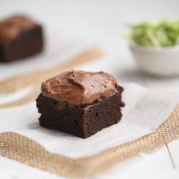 Zucchini Brownies with Chocolate Buttercream Frosting