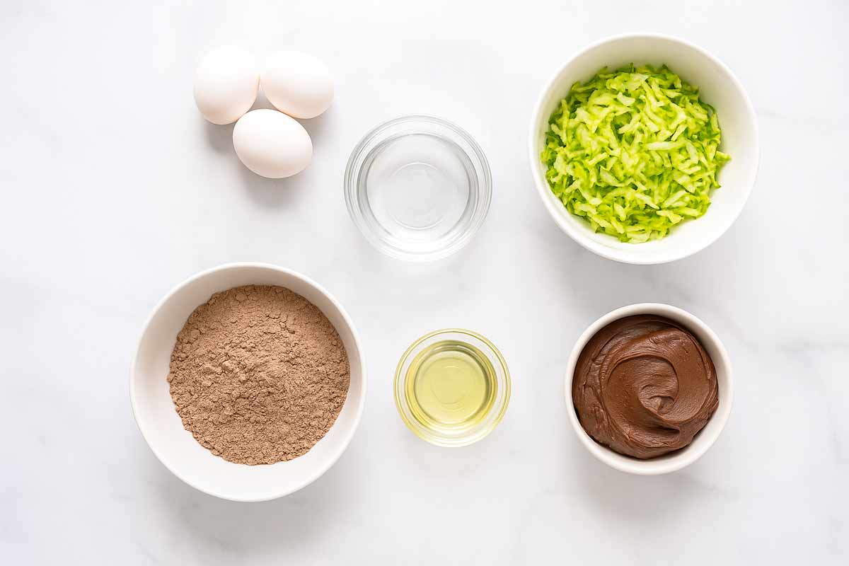 Zucchini Brownie Ingredients