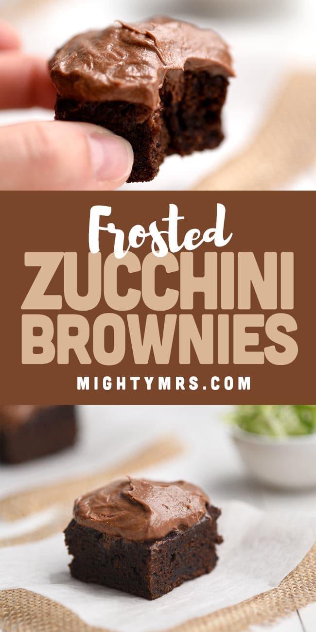 Chocolate Frosted Zucchini Brownies